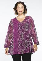 Yoek Tunic v-neck PINK | Roze | Maat 42/44