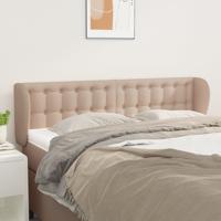 Hoofdbord met randen 147x23x78/88 cm kunstleer cappuccinokleur