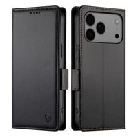 Lunso iPhone 17 Pro Max hoesje - PU leren Bookcase met ruimte voor pasjes - Zwart Lunso iPhone 17 Pro Max hoesje - PU leren Bookcase met ruimte voor pasjes - Zwart