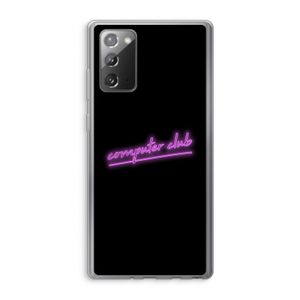 Vice Black: Samsung Galaxy Note 20 / Note 20 5G Transparant Hoesje