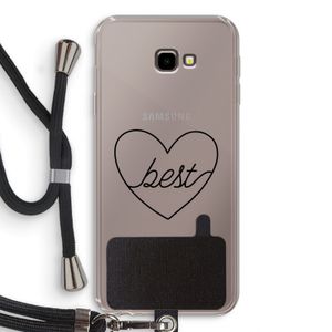 Best heart black: Samsung Galaxy J4 Plus Transparant Hoesje met koord