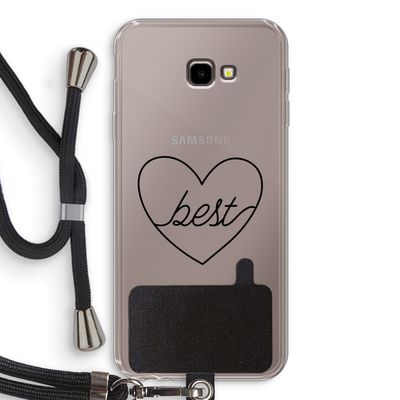 Best heart black: Samsung Galaxy J4 Plus Transparant Hoesje met koord