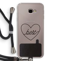 Best heart black: Samsung Galaxy J4 Plus Transparant Hoesje met koord