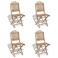 Tuinstoelen inklapbaar 4 st bamboe