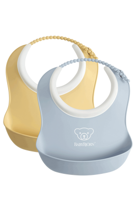 BABYBJÖRN Baby Slabbetje klein duopack Pastelgeel/Pastelblauw BABYBJÖRN Baby Slabbetje klein duopack Pastelgeel/Pastelblauw