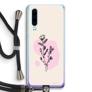 Roses are red: Huawei P30 Transparant Hoesje met koord