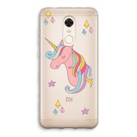 Roze eenhoorn: Xiaomi Redmi 5 Transparant Hoesje