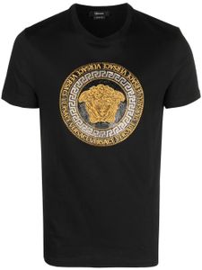 Versace t-shirt Medusa orné de cristal - Noir