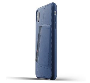 Mujjo Leather Wallet Case iPhone XS Max blauw - MUJJO-CS-102-BL