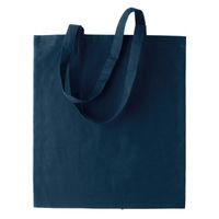 Basic katoenen schoudertasje in het donkerblauw 38 x 42 cm - Schoudertas - thumbnail