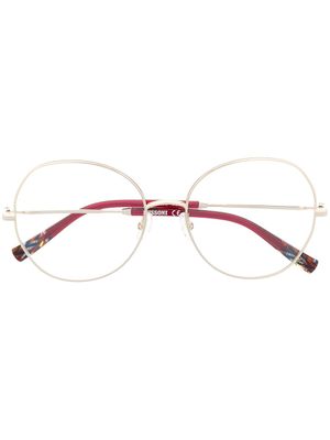 MISSONI EYEWEAR lunettes de soleil à monture ronde - Argent