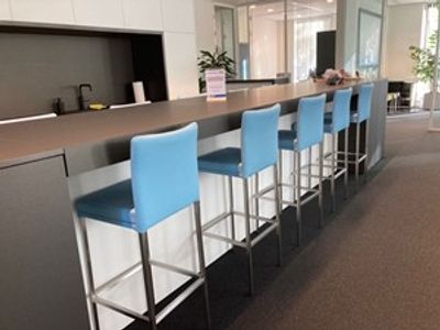Set van 5 leren barstoelen - blauw leer - Echt leer, Modern, ontdek de vele Leersoorten en Kleuren bij ShopX
