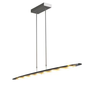 Masterlight Hanglamp eettafel - kantoor Vigo 2 140cm nikkel met zwart 2436-37-05-DW