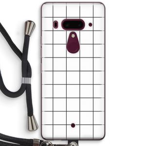 Rooster: HTC U12+ Transparant Hoesje met koord