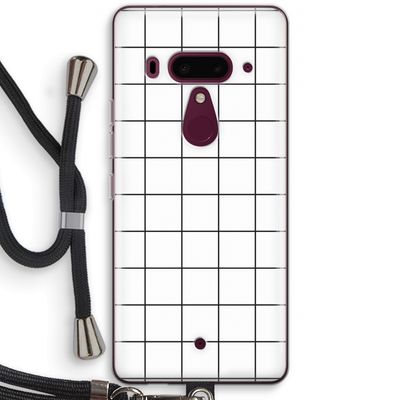 Rooster: HTC U12+ Transparant Hoesje met koord
