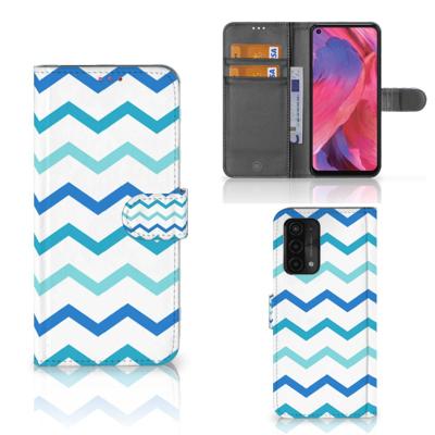 OPPO A54 5G | A74 5G | A93 5G | Telefoon Hoesje | Zigzag Blauw