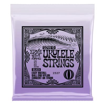 Ernie Ball 2327 Ukulele Snaren Zwart Nylon met Bal-Einde (28-30) Lage G