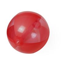 Strandbal - rood - opblaasbare bal - 28 cm - strandspeelgoed - thumbnail