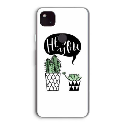 Hey you cactus: Google Pixel 4a 5G Transparant Hoesje