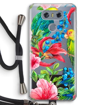 Papegaaien: LG G6 Transparant Hoesje met koord