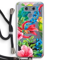Papegaaien: LG G6 Transparant Hoesje met koord