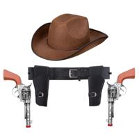 Western cowboy verkleed set - 4-delig - sherriff - wilde westen - volwassenen