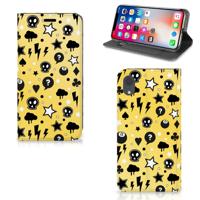 Mobiel BookCase Apple iPhone Xr Punk Geel