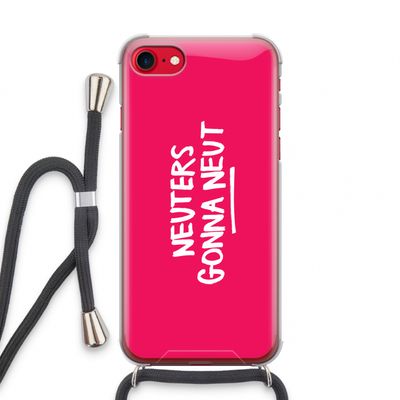 Neuters (roze): iPhone SE 2020 Transparant Hoesje met koord