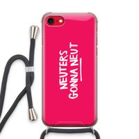 Neuters (roze): iPhone SE 2020 Transparant Hoesje met koord