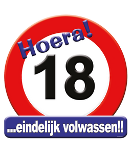 Huldeschild 18 jaar