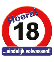 Huldeschild 18 jaar