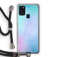 mist pastel: Samsung Galaxy A21s Transparant Hoesje met koord
