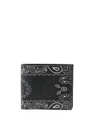 Philipp Plein portefeuille en cuir à imprimé cachemire - Noir