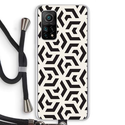 Crazy pattern: Xiaomi Mi 10T 5G Transparant Hoesje met koord