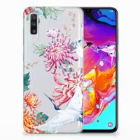 Samsung Galaxy A70 | TPU Hoesje | Bird Flowers