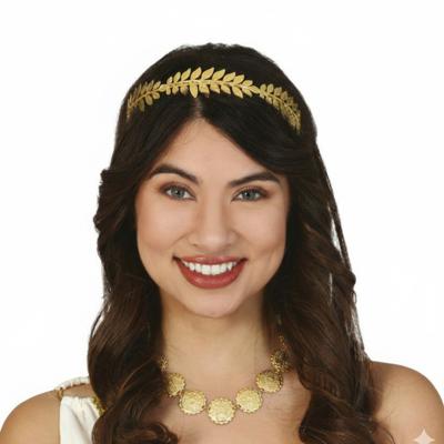Verkleedset Romein - laurierkrans - gouden ketting - romeinse rijk