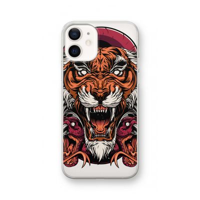 Tiger and Rattlesnakes: iPhone 12 Transparant Hoesje