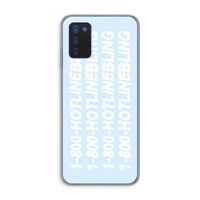 Hotline bling blue: Samsung Galaxy A03s Transparant Hoesje