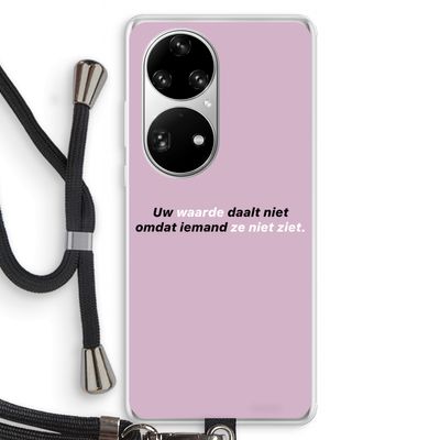 uw waarde daalt niet: Huawei P50 Pro Transparant Hoesje met koord