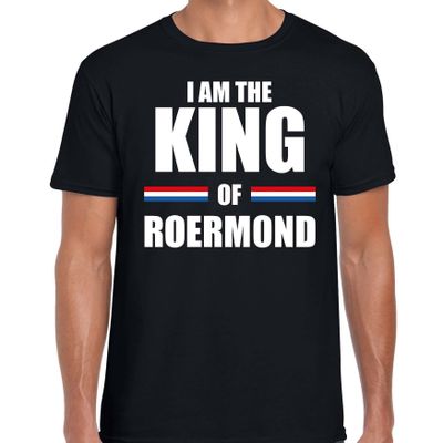 I am the King of Roermond Koningsdag t-shirt zwart voor heren