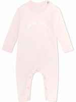 Palm Angels Kids barboteuse en coton à logo imprimé - Rose