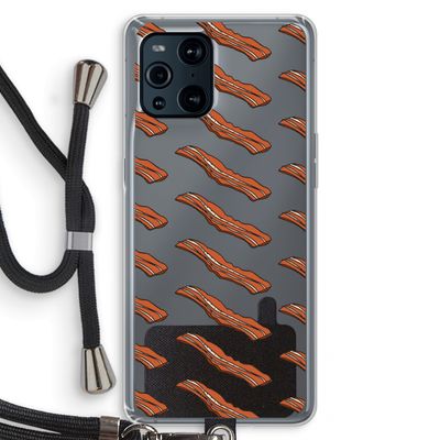 Bacon to my eggs #2: Oppo Find X3 Transparant Hoesje met koord