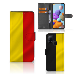 Samsung Galaxy A21s Bookstyle Case Belgische Vlag