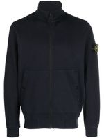 Stone Island sweat zippé à patch Compass - Bleu