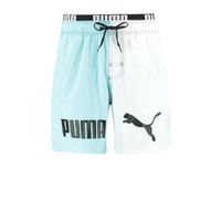 Puma zwemshort met logo lichtblauw/wit/zwart - thumbnail
