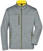 James & Nicholson JN1148 Men´s Softshell Jacket - /Dark-Melange/Yellow - S