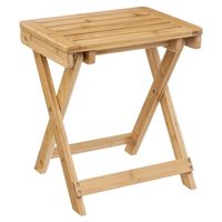 Bijzettafel opvouwbaar van bamboe hout - L39 x B33 x H44 cm Bijzettafel opvouwbaar van bamboe hout - L39 x B33 x H44 cm