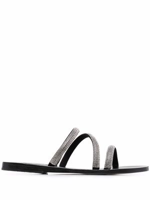 Ancient Greek Sandals sandales Polytimi Diamante - Noir