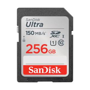 SanDisk SDXC Ultra 256GB (Class 10/UHS-I/150MB/s) SDXC-kaart 256 GB UHS-Class 1 Waterdicht, Schokbestendig