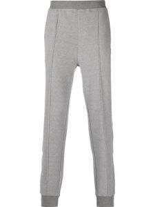 Corneliani pantalon de jogging fuselé à patch logo - Gris